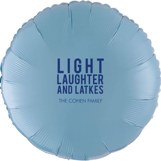 Light Laughter And Latkes Mylar Balloons
